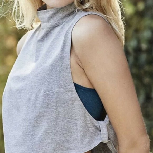 Free People Bright Lights Top Heather Grey XS - Picture 2 of 4